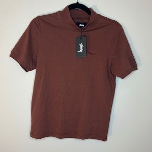 NWT Stussy womens turtleneck short sleeve shirt